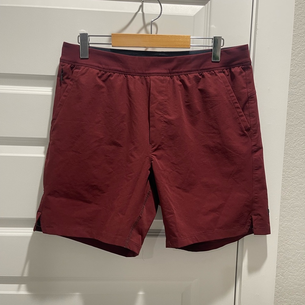 Public Rec Flex Shorts Men 36 Maroon Performance Golf Outdoors.